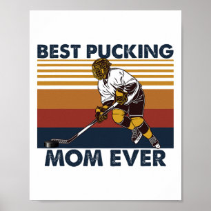 Affiche Meilleure maman de hockey drôle disant