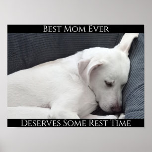 Affiche Meilleure Maman du Monde Mérite du Temps de Repos