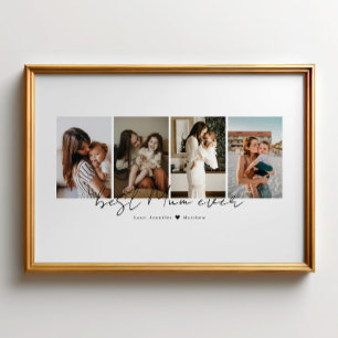 Affiche Meilleure Maman Ever Écriture Moderne 4 Photos Cad