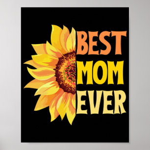 Affiche Meilleure Maman Ever Tournesol Maman Mère Grand-mè