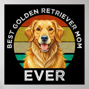 Affiche Meilleure maman Golden Retriever de tous les temps