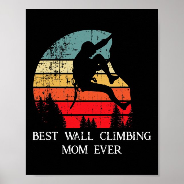 Affiche Meilleure mère d'escalade de roche jamais fils coo (Devant)