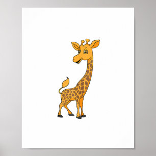 Affiche Meilleure œuvre d'art de girafe pour hommes femmes