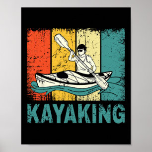 Affiche Meilleure œuvre d'art de kayak pour hommes femmes