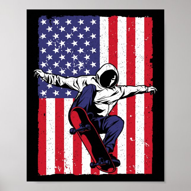 Affiche Meilleure œuvre d'art pour skateboardeur pour homm (Devant)