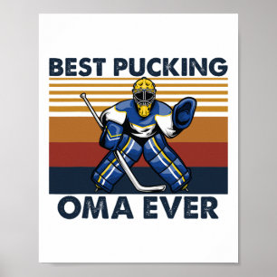 Affiche Meilleure Oma de puck de tous les temps, citation