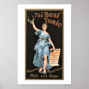 Affiche Meilleure publicité pour la bière Vintage Tonic
