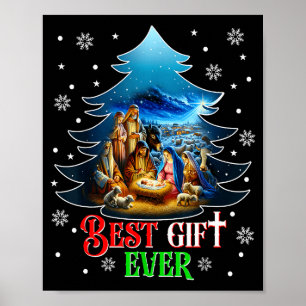 Affiche Meilleure scène de Noël de Jésus de la Nativité Jo