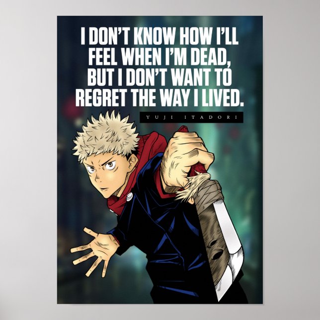Affiche Meilleures Citations D'Anime Sur La Vie (Devant)