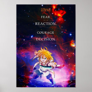 Affiche Meilleures Citations D'Anime Sur Le Courage