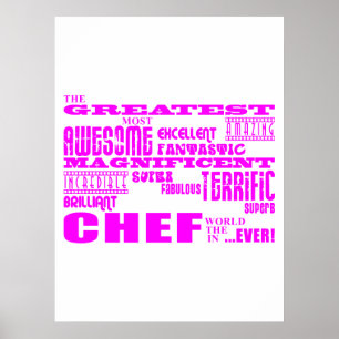 Affiche Meilleures Filles Chefs Anniversaires : Rose Grand