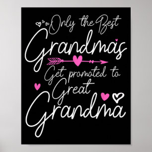 Affiche Meilleures Grands-Mères Sont Promues Grande Grand-