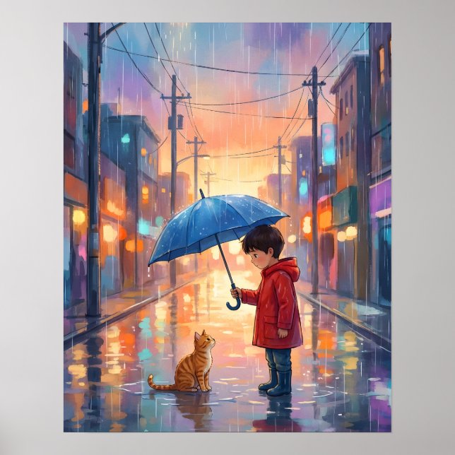 Affiche Meilleurs amis sous la pluie (Devant)