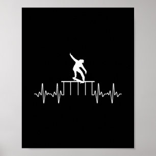Affiche Meilleurs Cadeaux de Patineur Art de Skateboardeur
