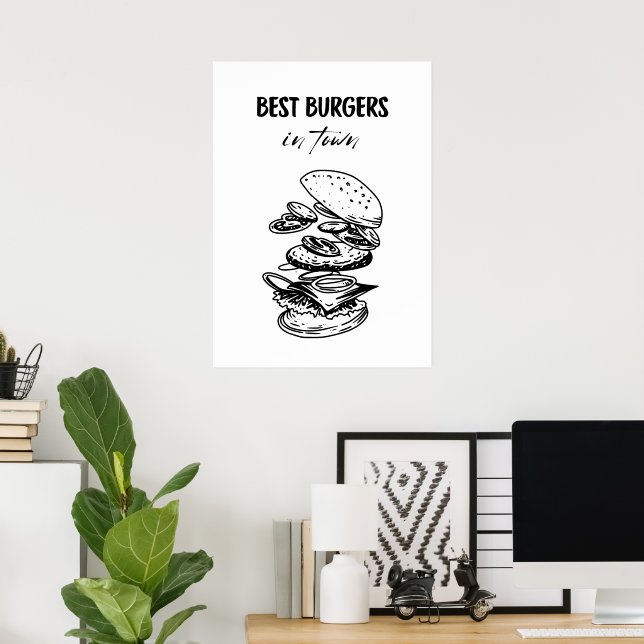 Affiche Meilleurs hamburgers en ville (Bureau à domicile)