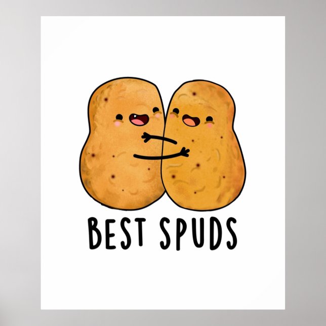 Affiche Meilleurs Spuds Cute Best Buddies Potato Pun (Devant)