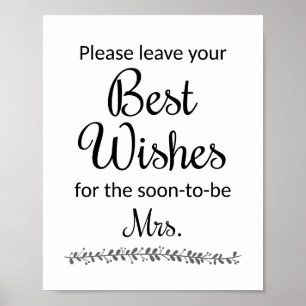 Affiche Meilleurs Vœux Panneau de Mariage - Rochester