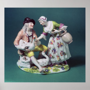 Affiche Meissen figure of a poultry seller, c.1750