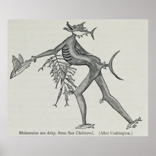 Affiche Melanesian sea deity from The History of
