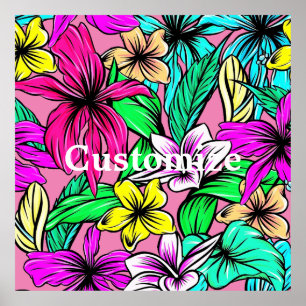 Affiche Mélange de fleurs tropicales Thunder_Cove