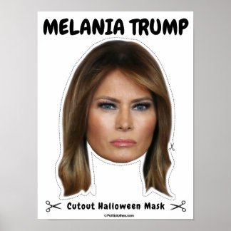 Affiche Melania Trump Masque d'Halloween