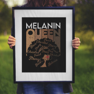 Affiche Melanin Afro Queen Art de mots  