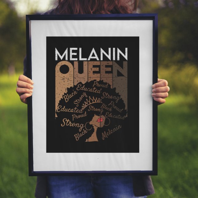Affiche Melanin Afro Queen Art de mots   (Créateur téléchargé)