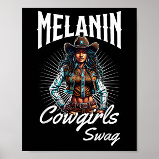 Affiche Melanin Cowgirl Africaine Melanin Histoire Noire C