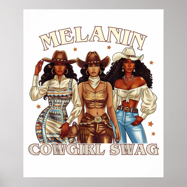 Affiche Melanin Cowgirl Swag (Devant)