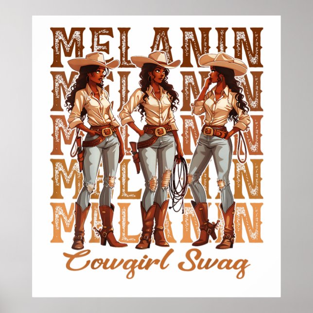 Affiche Melanin Cowgirl Swag (Devant)
