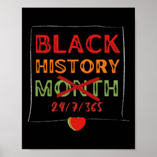 Affiche Melanin Mois de l'histoire des Noirs 24 365 Fierté