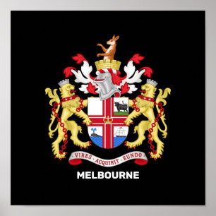 Affiche Melbourne, Australie - blason
