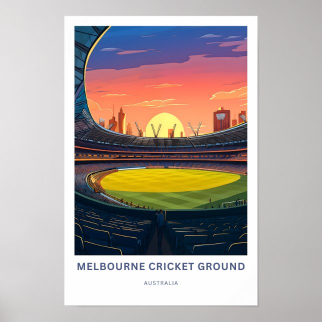 Affiche Melbourne Cricket Ground Australie Travel Imprimer (Devant)