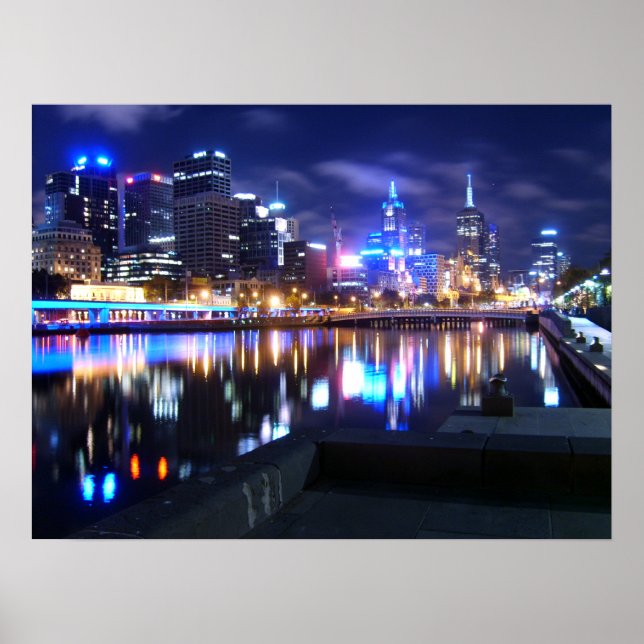 Affiche Melbourne la nuit (Devant)