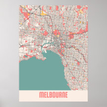 Melbourne - Plan de la ville de Chalk Australie