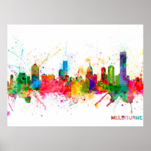 Affiche Melbourne Skyline