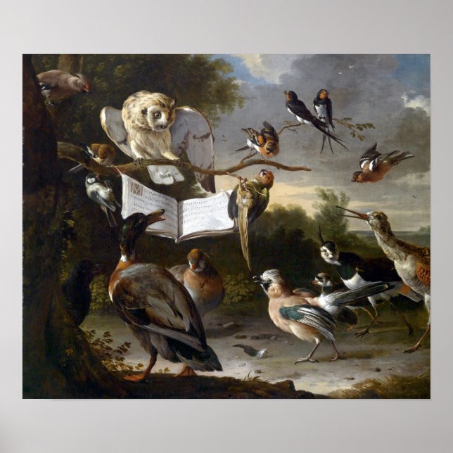 Affiche Melchior d'Hondecoeter The Concert of Birds (Devant)