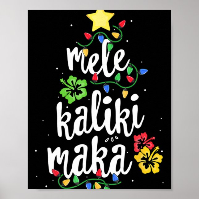 Affiche Mele Kalikimaka Christmas Hawaiian T Shirt  (Devant)