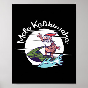 Affiche Mele Kalikimaka Papa Mele Jet Ski Noël