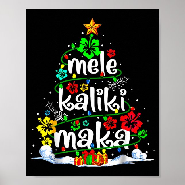 Affiche Mele Kalikimaka Trocal Christmas Hawaiian Santa Xm (Devant)