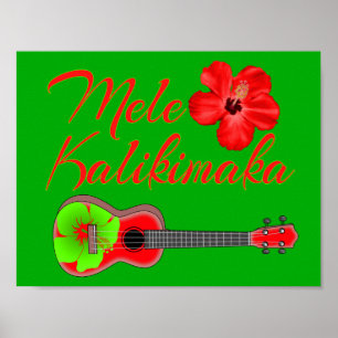 Affiche Mele Kalikimaka Ukulele