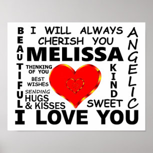 Affiche Melissa I Love You