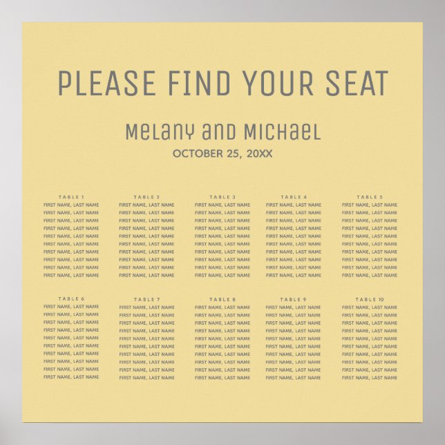 Affiche Mellow yellow simple minimalist trendy elegant (Devant)