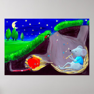 Affiche Mélodie au Clair de Lune   Nurserie Souris des Cha