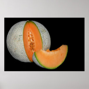 Affiche Melon Cantaloupe tranché