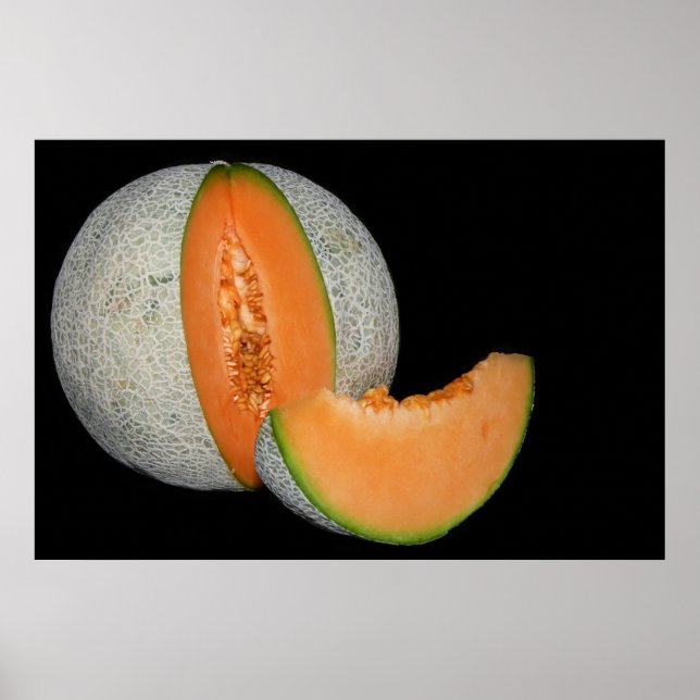 Affiche Melon Cantaloupe tranché (Devant)