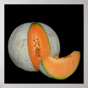 Affiche Melon Cantaloupe tranché