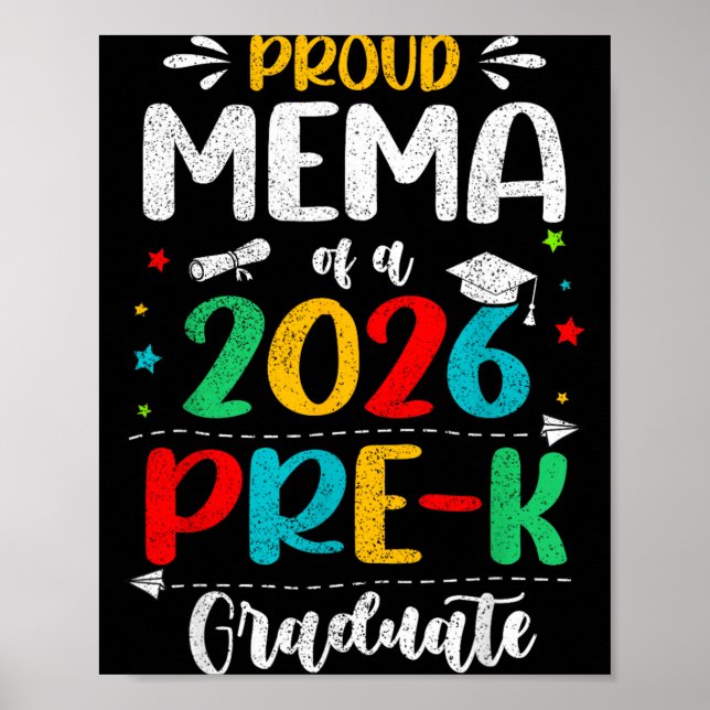 Affiche Mema fière d'un garçon fille enfants diplômés de l (Devant)