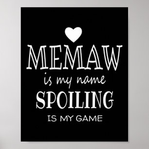 Affiche Memaw Est Mon Nom Grand-Maman Spéciale