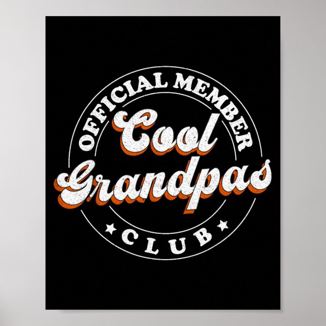Affiche Member Cool Grandpas Club For New Grandfather  (Devant)